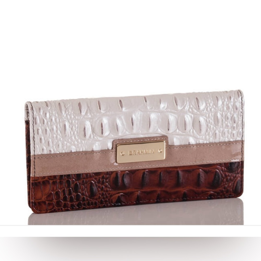 NWOT - BRAHMIN ADY WALLET - SOLD OUT - Toasted Macaroon - AUTHENTIC - Picture 8 of 9